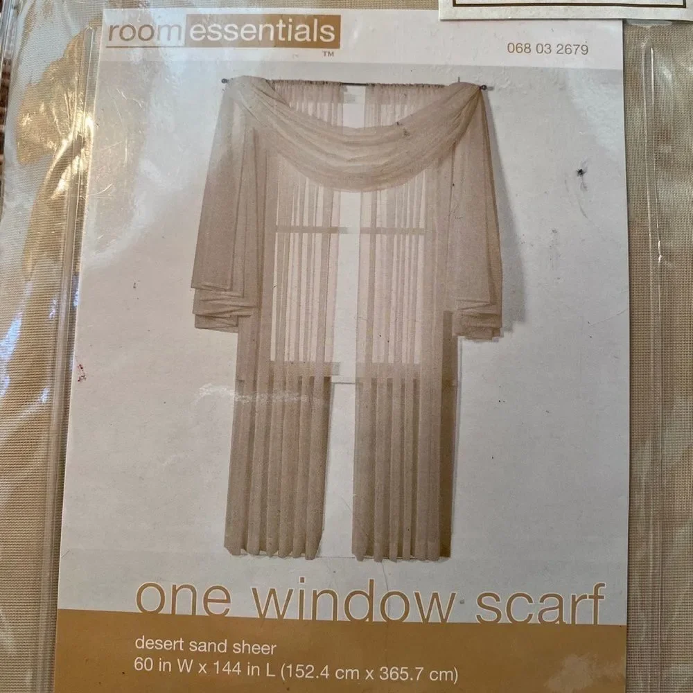 One Window Scarf *Desert Sand* Sheer NEW 60x144”